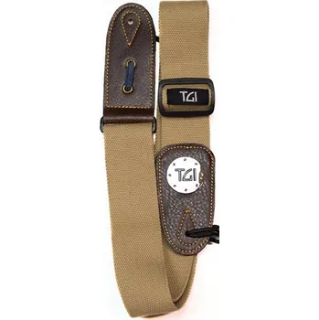 Kytarový popruh Popruh TGI TGS13031 Khaki - popruh na kytaru tkaný