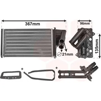 Výměník tepla Výměník tepla, vnitřní vytápění VAN WEZEL 43006203