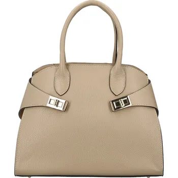 Kabelka Dámská kožená kabelka do ruky béžová - Delami Vera Pelle Seia béžová