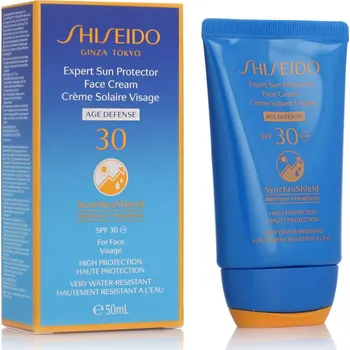 Přípravek na opalování Shiseido SynchroShield Expert Sun Protector Face Cream Age Defense SPF 30 50 ml