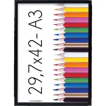 Rám na obraz TRADAG Polaris černý 29,7 x 42 /A3/plexi