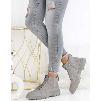 Dámská zimní obuv Cathay moda Kotníkové šedé boty 8048-3G Velikost: 39