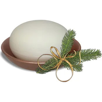 Vůně do bytu Vonnekameny.cz vonný kámen s lesklou miskou Bílý kámen s růžovou metalickou miskou