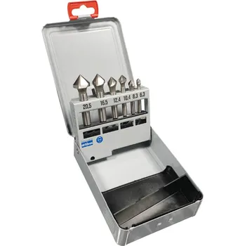 Vrták NÁSTROJE CZ Sada záhlubníků kuželových 90° CZ741 D6,3;8,3;10,4;12,4;16,5;20,5 HSS - CZ741-806