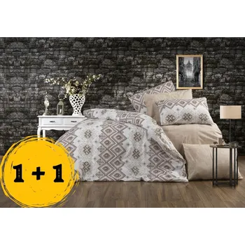 Povlečení Bavlněné povlečení Klenot hnědý Velikost: 70x90, 140x200 cm