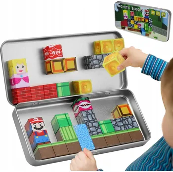 ostatní stavebnice MAGNETICKÉ STAVEBNICE stavebnice dárek pro děti 35 BLOKY s krabicí