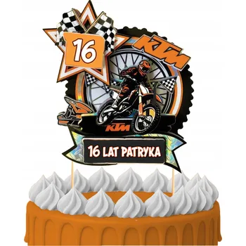 Obraz ZÁPICH DO DORTU Narozeninový Sto let CROSS MOTOCROSS PITBIKE POSTAVY TOPPERY