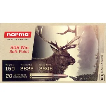 Příslušenství pro sportovní střelbu Náboj 308 Win. Norma SOFTPOINT 9,7 g - 20ks