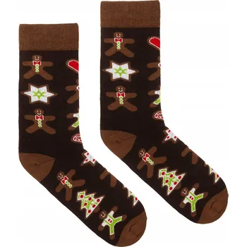 Pánské ponožky Vánoční perníky bavlněné Ponožky 36-41 unisex dárek