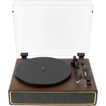 Gramofon Latone Retro Record Player with Dust Cover Brown Gramofon