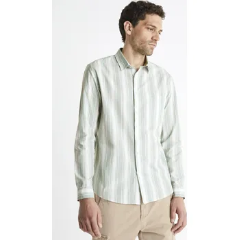 Pánská košile Celio Bavlněná košile Bastripes - Pánské Celio šedá 1871771