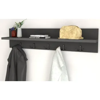 Věšák VerDesign VIRTON nástěnný věšák, antracit