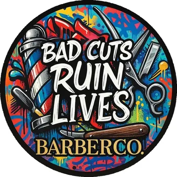 samolepka Barber samolepka BARBERCO Bad cuts ruin lives