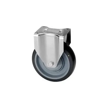 Pojezdové kolečko DHK 100/FX Pevné kolo s šedou antistatickou obručí v nerezové vidlice 0221652