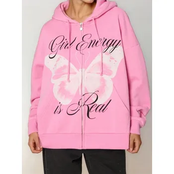 Oblečení a móda Sinsay - Mikina s&nbsp;potiskem - růžová - 897HJ-30X - 897HJ-30X-M