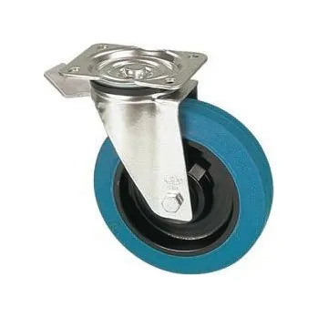 Pojezdové kolečko NGE 200/GRD Otočné kolo s modrou obručí a opačnou brzdou 0240495
