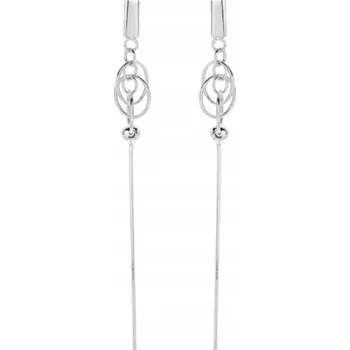 Náušnice STŘÍBRNÉ NÁUŠNICE 925 DLOUHÉ PRO ŽENY S GRAVÍROVÁNÍ