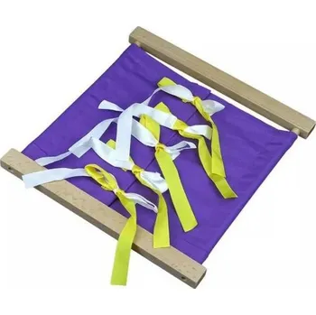 Výuková hračka Moyo Montessori Zapínací rám - mašle