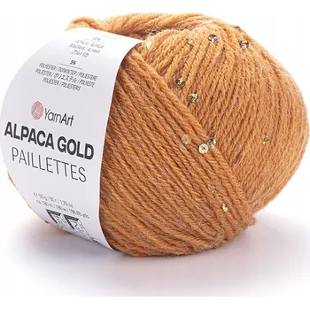 Příze Příze YarnArt Alpaca Gold Paillettes 9311 / koňaková