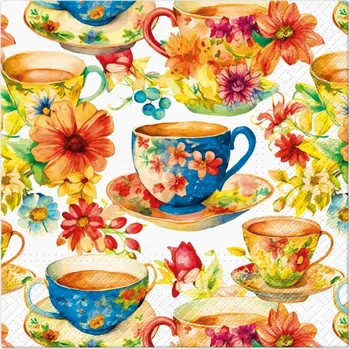 Papírový ubrousek Papírové ubrousky s květinami, 20 ks