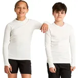 KIPSTA Dětské spodní termo triko s dlouhým rukávem bezešvé Keepdry 8 LET BÍLÁ|KAŠTANOVÁ