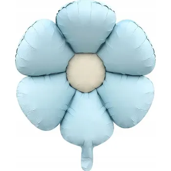 Balónek Foliový balónek Pastelově modrý KVĚT sedmikráska Narozeniny Jaro 47x59 Cm