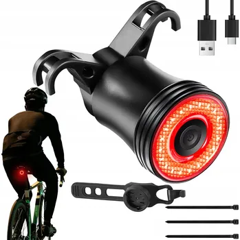 Cyklosvítilna VÝKONNÉ JASNOU ZADNÍ SVĚTLO NA KOLO POD SEDLO S BRZDOVÝM SENZOREM LED