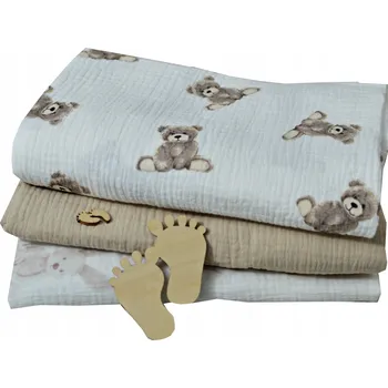 látková plena MUŠELÍNOVÉ PLENY PLENKY PREMIUM SET 3ks 75x75 KOMPLET