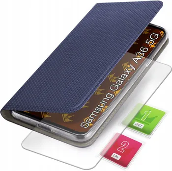 Pouzdro na mobilní telefon Flipové pouzdro Kingglass pro SAMSUNG GALAXY A36 5G modré