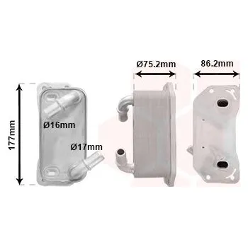 Chladič motoru Olejový chladič, motorový olej VAN WEZEL 59013704