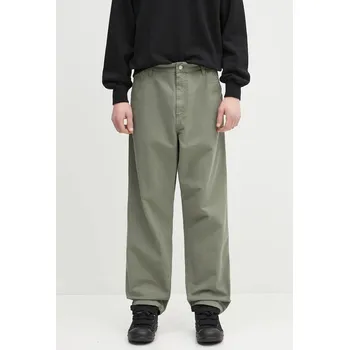 Pánské kalhoty Bavlněné kalhoty Carhartt WIP Single Knee Pant pánské, zelená barva, I031499.1YFGD, 31, 97X