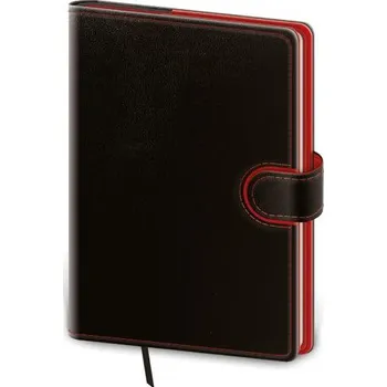 Diář Helma Denní diář B6 Flip černo/červený