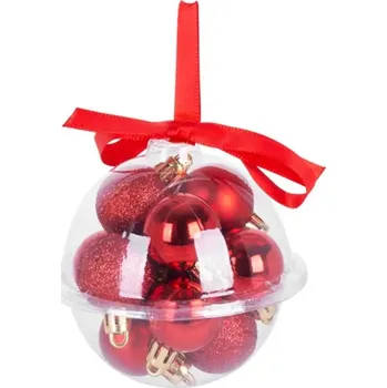 Vánoce KOULE MAGICHOME VÁNOCE, 12 ks, červené, 3 cm