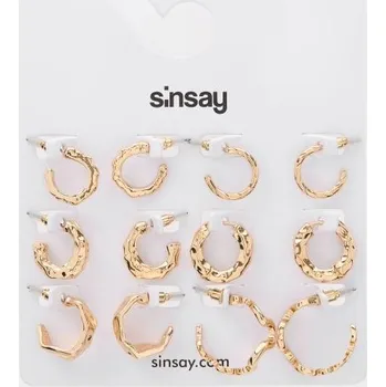 Náušnice Sinsay - Sada 6 párů náušnic - zlatá - 640GU-GLD - 640GU-GLD-ONE