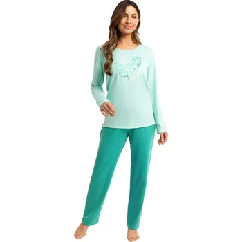 Dámské pyžamo Stylové dámské pyžamo 705/53 REGINA – Pohodlí a elegance Barva/Velikost: zelená světlá / 4XL