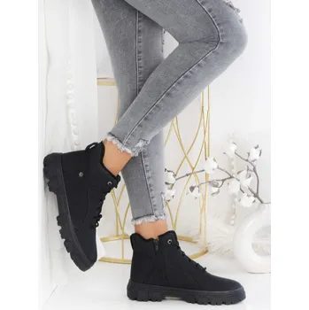 Dámská zimní obuv Cathay moda Černé kotníkové boty 8048-1B Velikost: 39