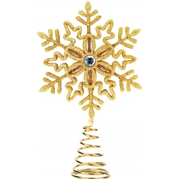 Vánoční dekorace Špičky na stromeček Hvězda 13 cm 1 ks