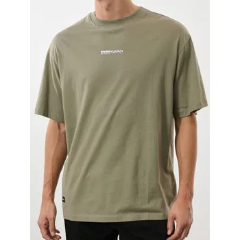 Pánské tričko Sinsay - Tričko s krátkým rukávem - zelená - 583EY-70X - 583EY-70X-L