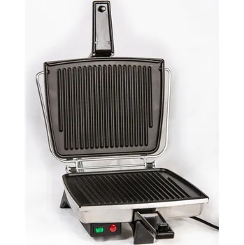 Kuchyňský gril Kontaktní gril Dezal Panini stříbrný/šedý 1300 W