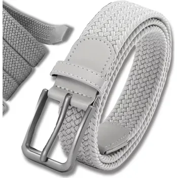 Opasek J&W Pánský opasek s klasickou sponou Kobic světle šedá Univerzální