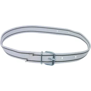 Obojek na krk tkaný pro číselné označení, pásková spona, bílý, 135cm