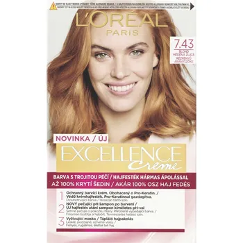 Barva na vlasy Excellence creme 7.43 blond měděná zlatá