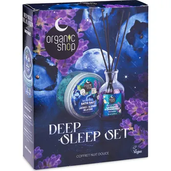 Mýdlo Organic Shop Sleeping Set pro hluboký spánek Night symphony 300 g + 125 ml