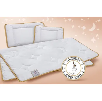 přikrývka Dětský organický bavlněný set Frau Holle Rozměr: set Kid's Flock: 60x40 cm (100g) + 100x135 cm (300g) - loznice21.cz