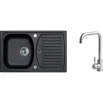 Granitový dřez Alveus SET ALVEUS RECORD 30 - 91 + BATERIE ANGEL CHROM SETA20093