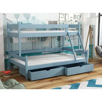 Dětská postel Patrová postel Nevada Barva dřeva: Modrá, Rozměry: 120x180