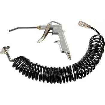 Ofukovací pistole Vzduchové pistole se spirálovou hadicí 5 m Ø6 mm (kovová, M16, 10 bar)