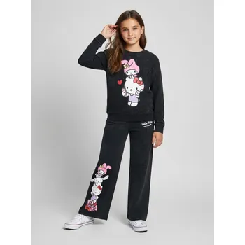 Dívčí tričko Sinsay - Tričko s krátkými rukávy a potiskem Hello Kitty - černá - 375HS-99X - 375HS-99X-134