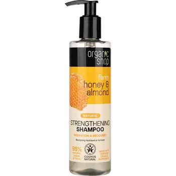 Šampon Organic Shop Posilující šampon Med a mandle (Strengthening Shampoo) 280 ml + 2 měsíce na vrácení zboží