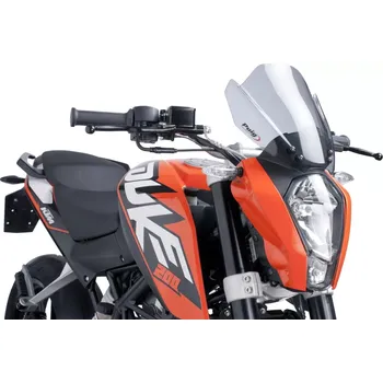 a Plexi motocyklu PUIG NEW GENERATION SPORT KTM 200 DUKE rok 20112-2013 barva kouřová